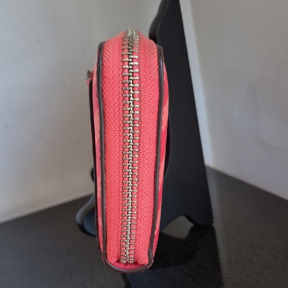 Coach Coral Zebra Print Wallet and Pouch Set - Picture 4 of 16